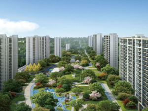 寧波大榭海悅潮鳴府小區項目定制鋅鋼連廊欄桿產品