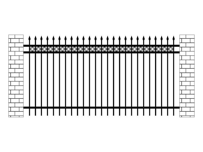 金錢花學(xué)校鋅鋼圍欄圖片